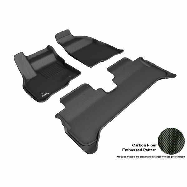 3D Maxpider Kagu R1 R2 Floor Mat for 2017-2019 Chevrolet Bolt EV, Black L1CH08701509